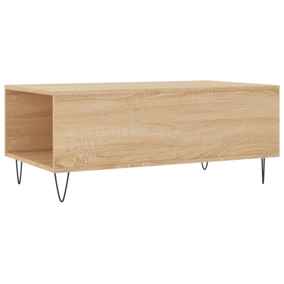 Mesa de centro madera contrachapada roble Sonoma 90x50x36,5