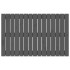 Cabecero de cama de pared madera maciza pino gris 95,5x3x60