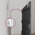 Cabecero de cama de pared madera maciza pino gris 95,5x3x60