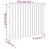 Cabecero de cama de pared madera maciza pino gris 95,5x3x60