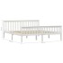 Estructura de cama madera de pino maciza blanca 180x200
