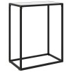 Mesa consola vidrio templado blanco 60x35x75 cm