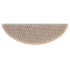 Alfombrilla autoadhesiva escalera sisal 15 uds beige 56x17x3