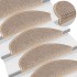 Alfombrilla autoadhesiva escalera sisal 15 uds beige 56x17x3