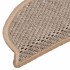 Alfombrilla autoadhesiva escalera sisal 15 uds beige 56x17x3