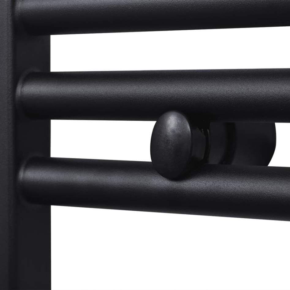 Radiador toallero de baño recto negro 480x480