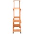Soporte de flores con ruedas madera maciza abeto 95x25x101