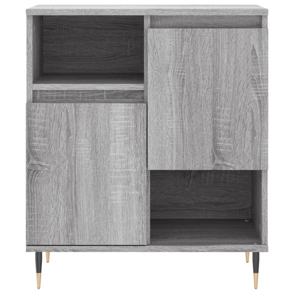 Aparador de madera contrachapada gris Sonoma 60x35x70