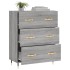 Aparador de madera de ingeniería gris Sonoma 69,5x34x90