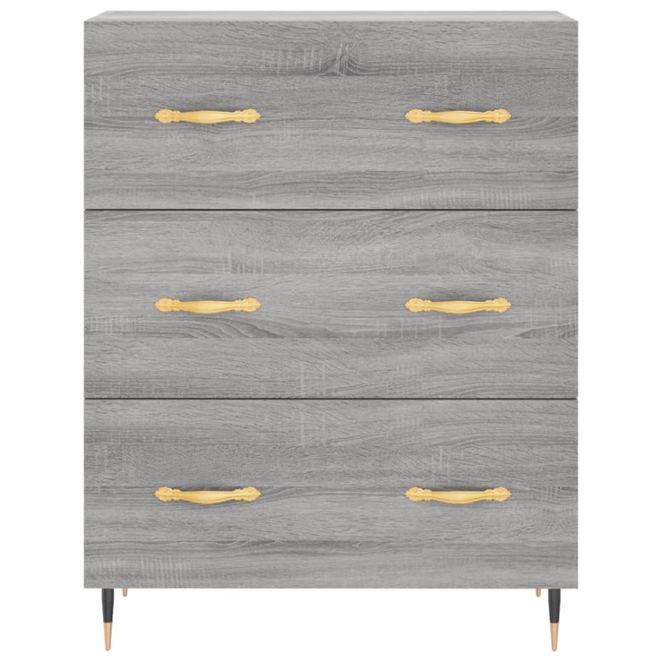 Aparador de madera de ingeniería gris Sonoma 69,5x34x90