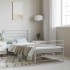 Estructura cama sin colchón con estribo metal blanco 100x200