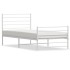 Estructura cama sin colchón con estribo metal blanco 100x200