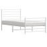Estructura cama sin colchón con estribo metal blanco 100x200