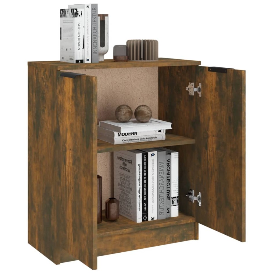 Aparador madera contrachapada color roble ahumado 60x30x70