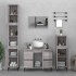 Armario de lavabo madera contrachapada gris Sonoma 80x33x60