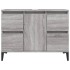 Armario de lavabo madera contrachapada gris Sonoma 80x33x60