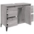 Armario de lavabo madera contrachapada gris Sonoma 80x33x60