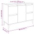 Armario de lavabo madera contrachapada gris Sonoma 80x33x60