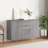 Aparador de madera de ingeniería gris Sonoma 104x35x70
