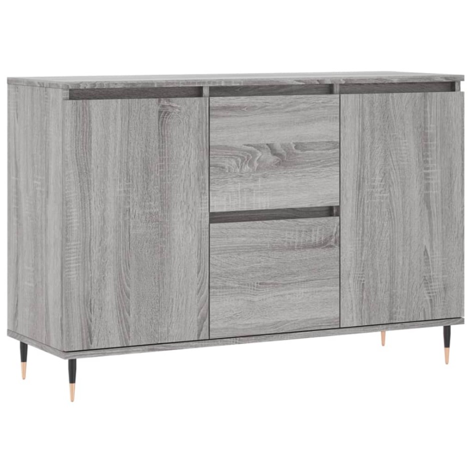 Aparador de madera de ingeniería gris Sonoma 104x35x70