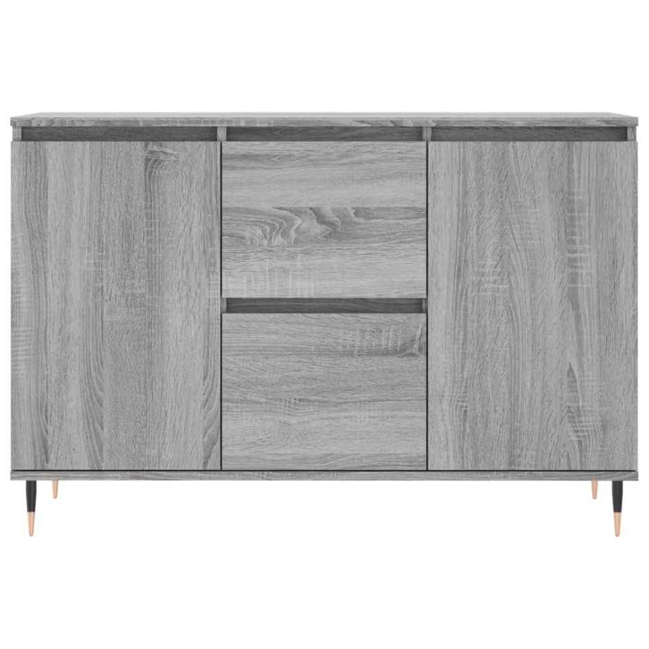 Aparador de madera de ingeniería gris Sonoma 104x35x70