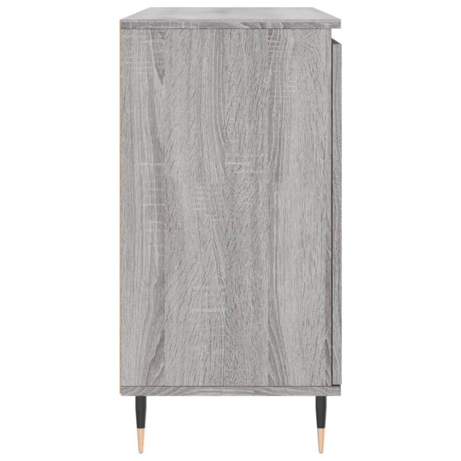 Aparador de madera de ingeniería gris Sonoma 104x35x70