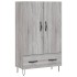 Aparador alto madera de ingeniería gris Sonoma 69,5x31x115