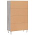 Aparador alto madera de ingeniería gris Sonoma 69,5x31x115