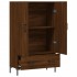 Aparador alto madera de ingeniería roble marrón 69,5x31x115