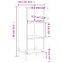 Aparador de madera de ingeniería gris Sonoma 34,5x32,5x90