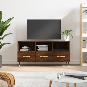 Mueble de TV madera de ingeniería marrón roble 102x36x50