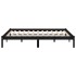 Estructura de cama madera maciza negro Supe King 180x200