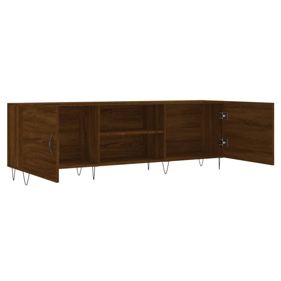 Mueble de TV madera de ingeniería roble marrón 150x30x50