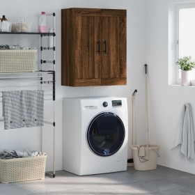 Armario de pared madera ingeniería roble marrón 69,5x34x90