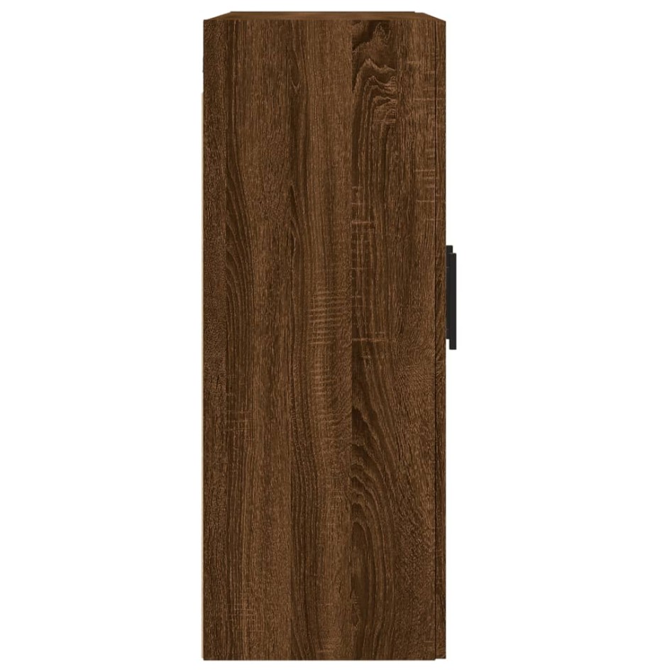 Armario de pared madera ingeniería roble marrón 69,5x34x90
