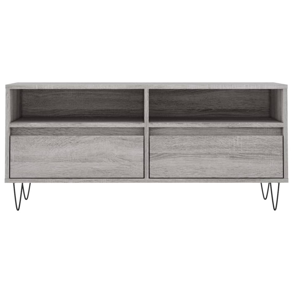 Mueble de TV madera contrachapada gris Sonoma 100x34,5x44,5