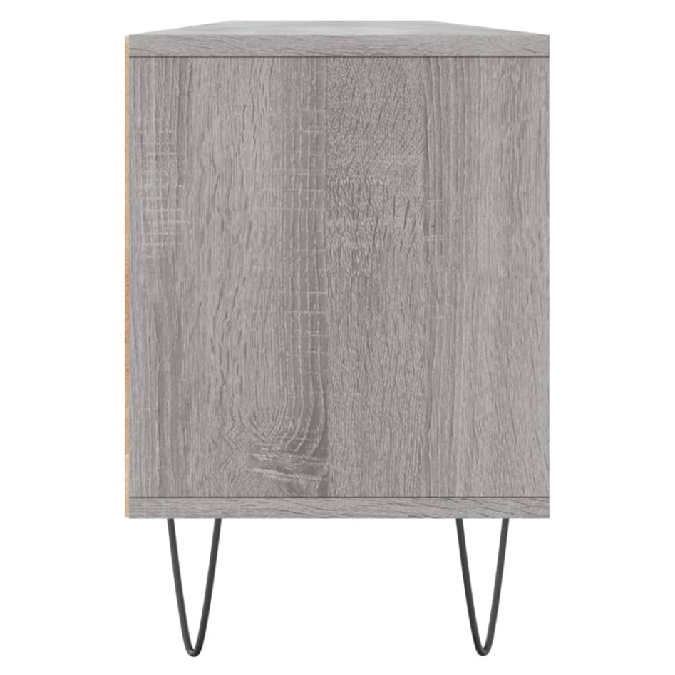 Mueble para TV madera contrachapada gris Sonoma 150x30x44,5