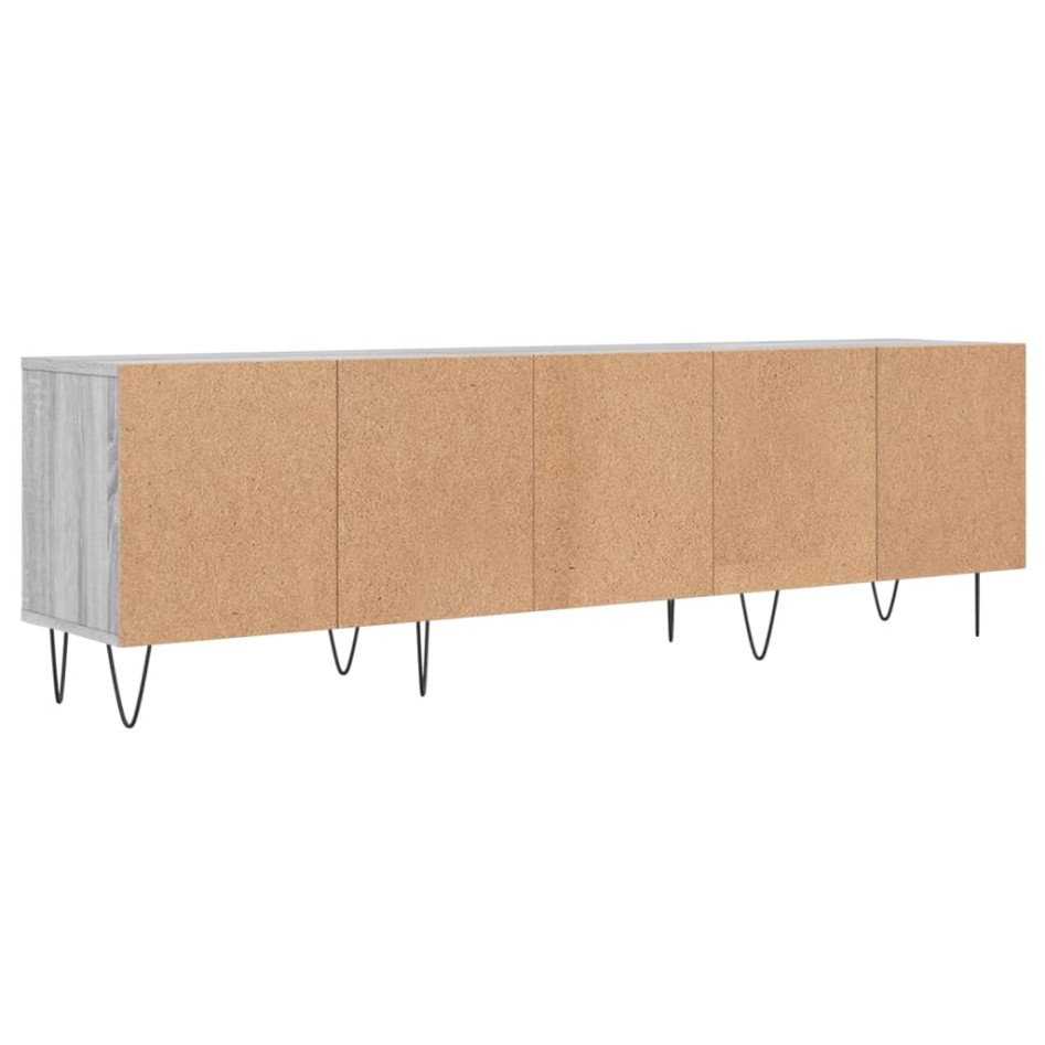 Mueble para TV madera contrachapada gris Sonoma 150x30x44,5