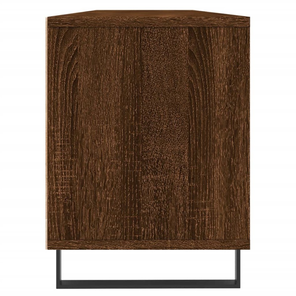 Mueble de TV madera contrachapada roble marrón 150x30x44,5