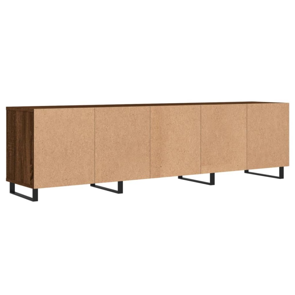 Mueble de TV madera contrachapada roble marrón 150x30x44,5