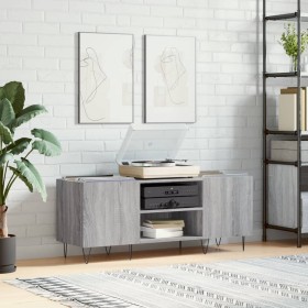 Mueble para discos madera contrachapada gris sonoma