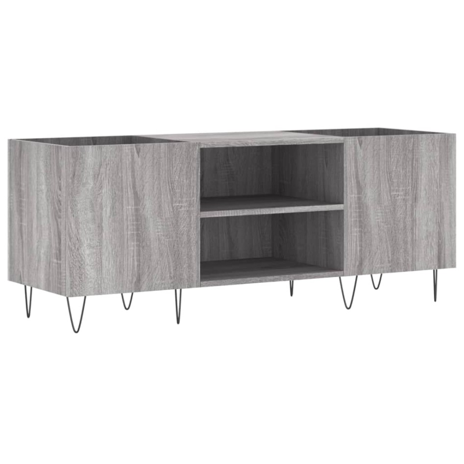 Mueble para discos madera contrachapada gris sonoma