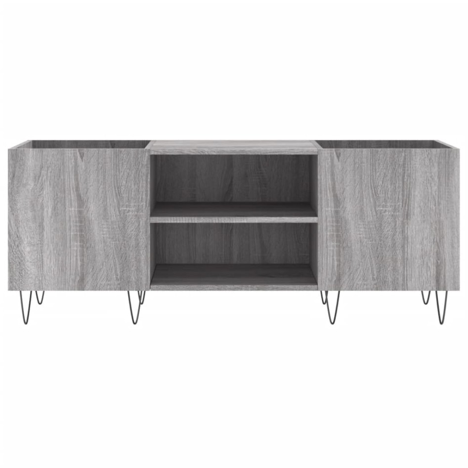 Mueble para discos madera contrachapada gris sonoma