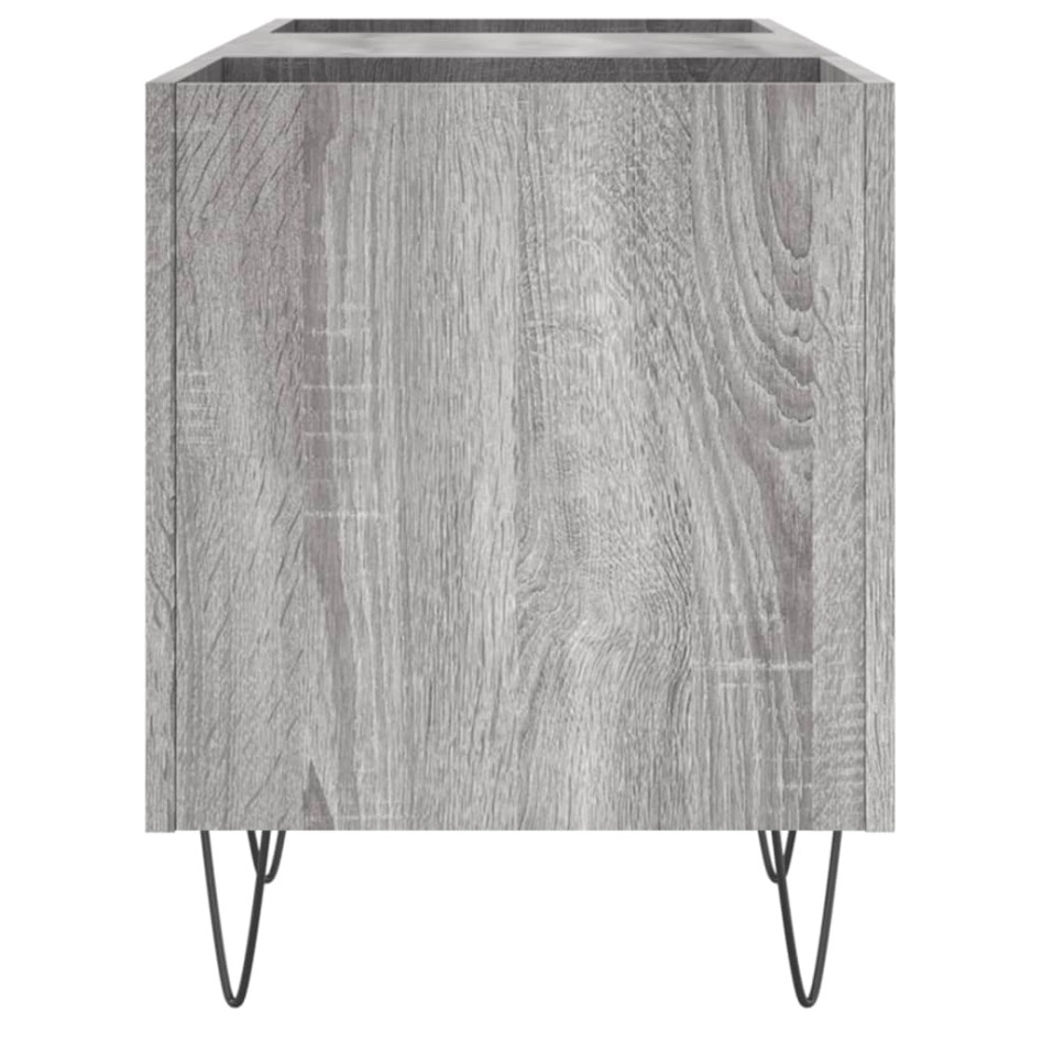 Mueble para discos madera contrachapada gris sonoma