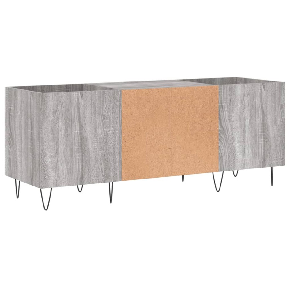 Mueble para discos madera contrachapada gris sonoma