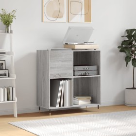 Mueble discos madera contrachapada gris Sonoma 84,5x38x89