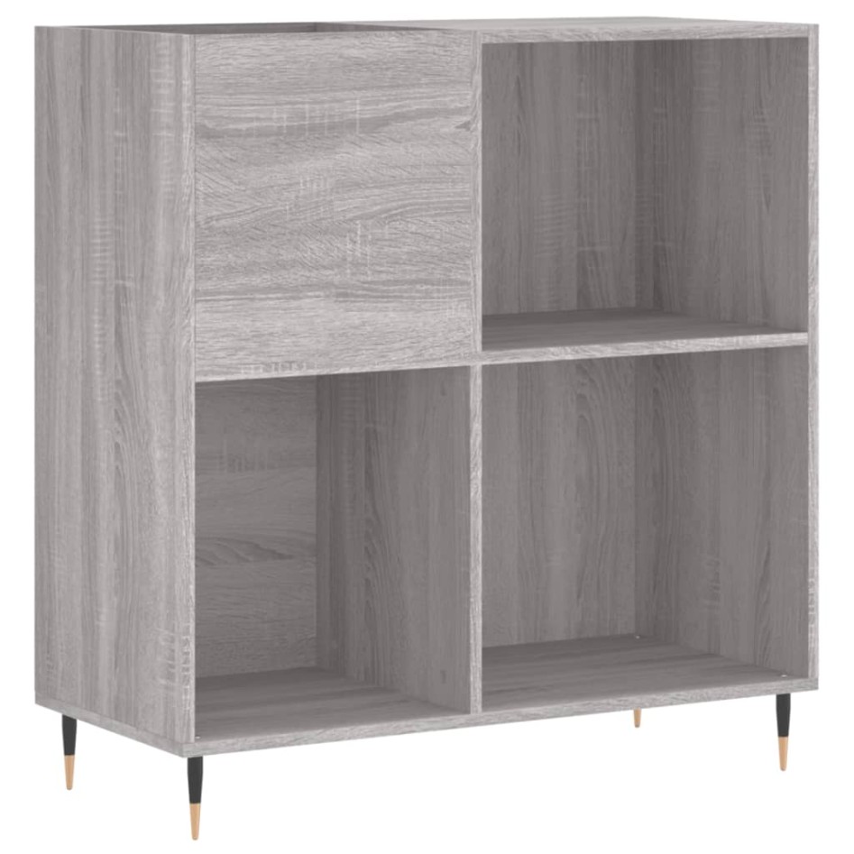 Mueble discos madera contrachapada gris Sonoma 84,5x38x89