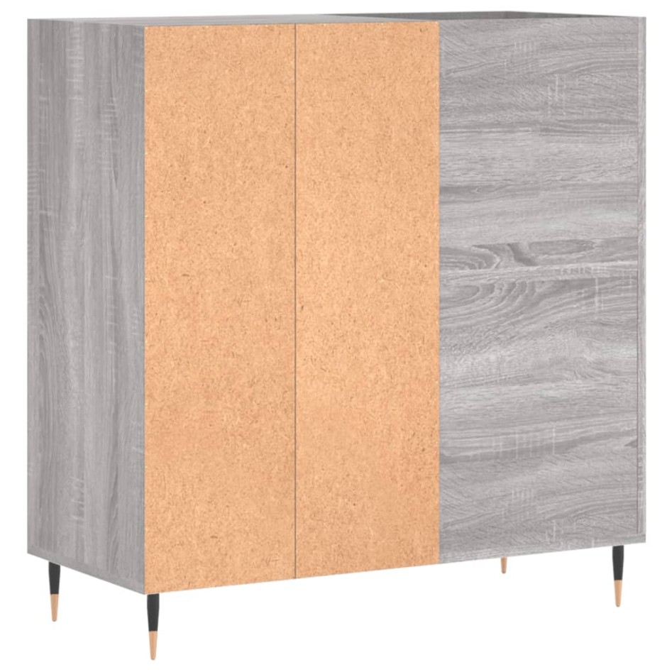Mueble discos madera contrachapada gris Sonoma 84,5x38x89