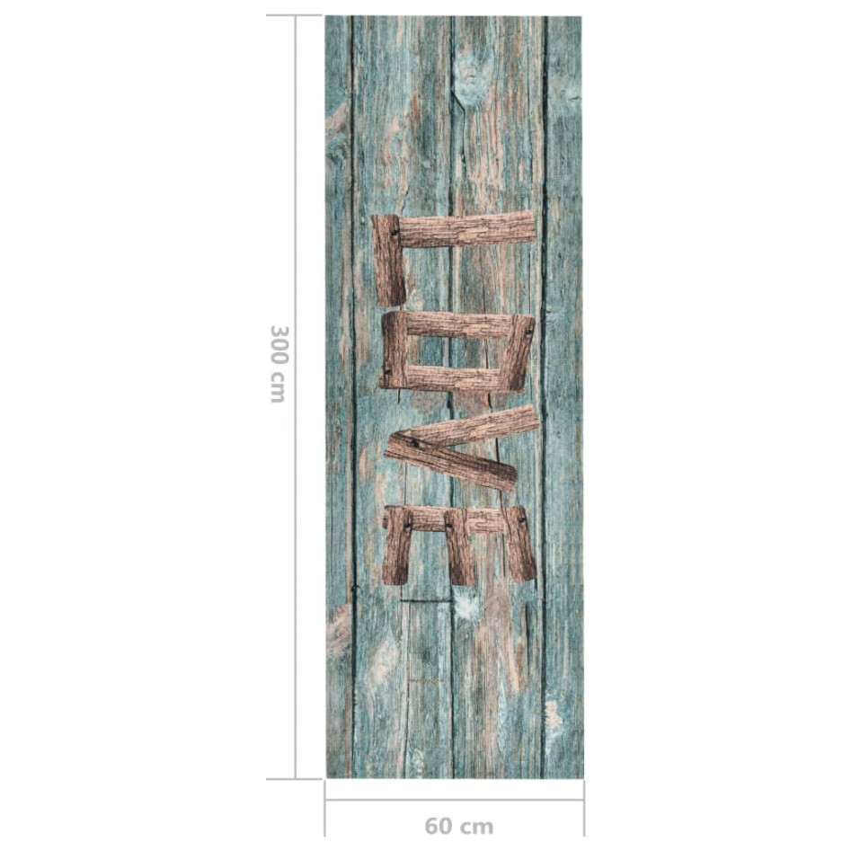 Alfombra de cocina lavable Love 60x300