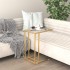 Mesa auxiliar de ordenador vidrio transparente 50x35x65